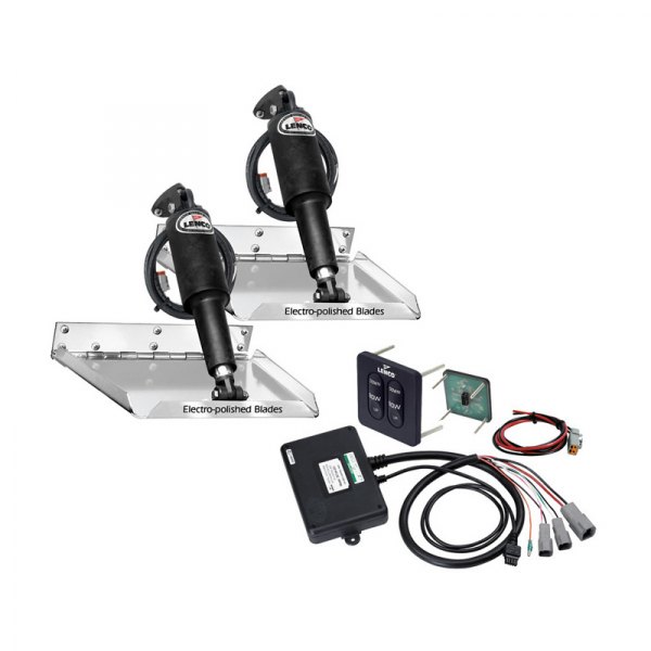 Lenco Marine® - Standard Performance 12V Electric Trim Tab Kit with Tactile Switch, Pair