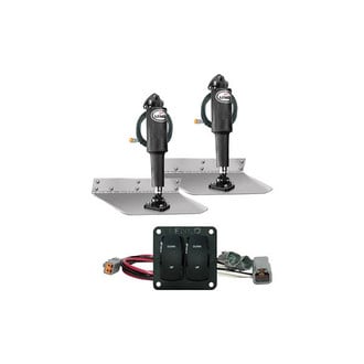 Lenco Marine® - Standard 12V Electric Trim Tab Kit with Double Rocker Switch, Pair