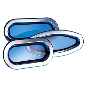 Lewmar® - #1RE 7-1/2" L x 14-7/16" W White Stainless Steel Oval Opening Portlight