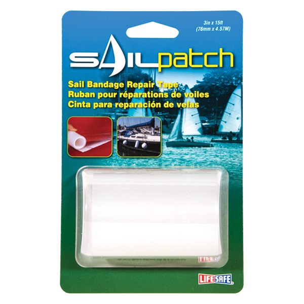 Life Safe® - 15' x 3" Clear UV Stablized Sail Patch Repair Tape (1 Roll)
