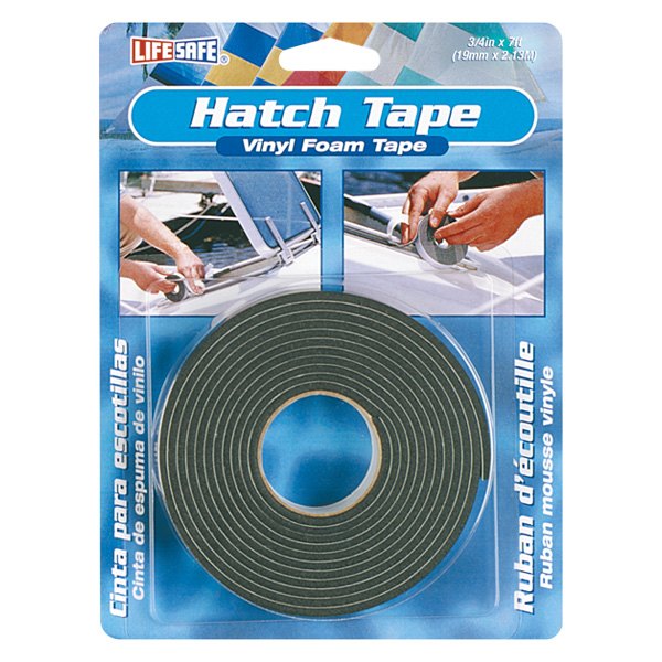 Life Safe® - Hatch Tape™ 7' L x 3/4" W x 1/8" H Black Vinyl Foam Tape