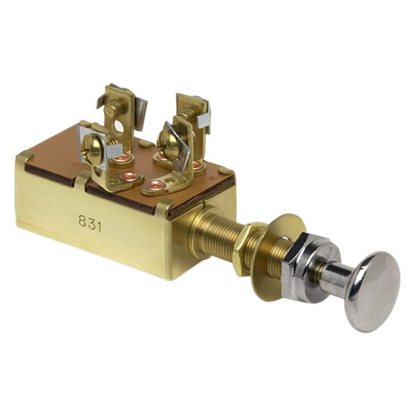Littelfuse® - Cole Hersee™ 12 V DC 10 A Brass Grade Push-Pull Switch with 4 Screws, Retail