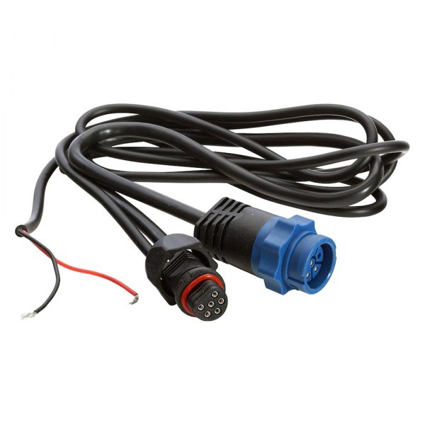 Lowrance® 000-0127-66 - 6-Pin Uniplug to 5-Pin Blue Transducer Adapter Cable
