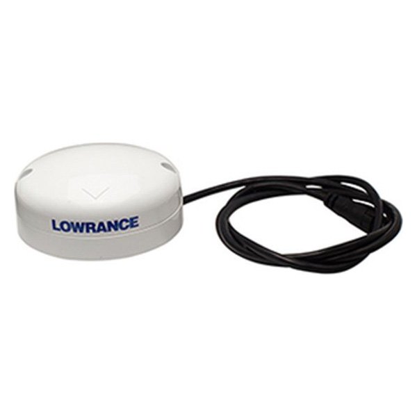 Lowrance® - Point-1 Baja White GPS Antenna/Compass with 15' NMEA Cable