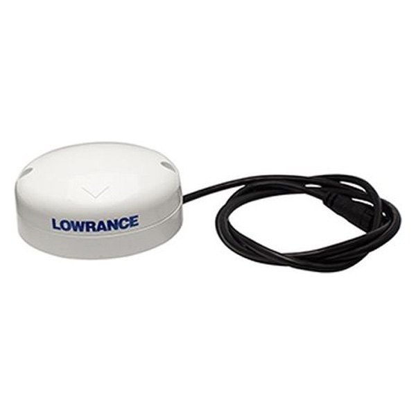 Lowrance® - Point-1 White GPS Antenna/Compass with 15' NMEA Cable