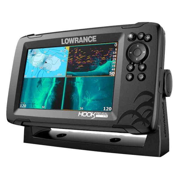 Lowrance® - HOOK Reveal 7" Fish Finder/Chartplotter with TripleShot Transducer, C-Map US Inland Charts