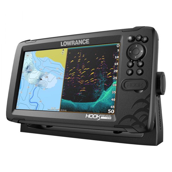 Lowrance® - HOOK Reveal 9" Fish Finder/Chartplotter with HDI Transducer, C-Map Contour+ US Inland Charts
