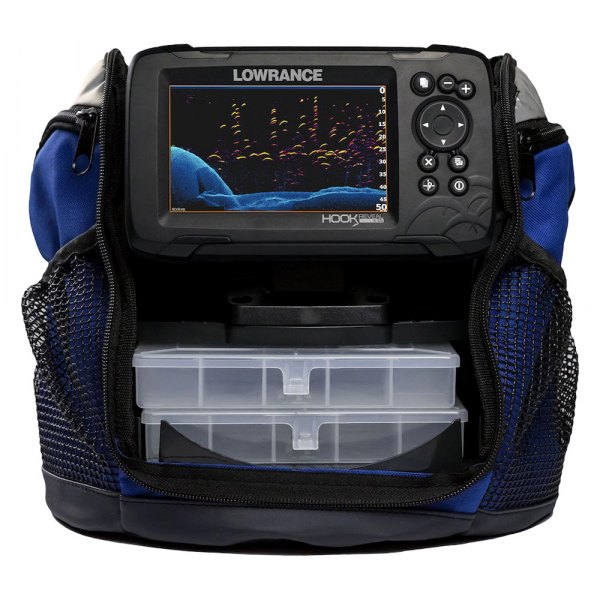 Lowrance® - HOOK Reveal 5" Fish Finder/Chartplotter with SplitShot and Ice Transducer, Navionics+ US/Canada Charts