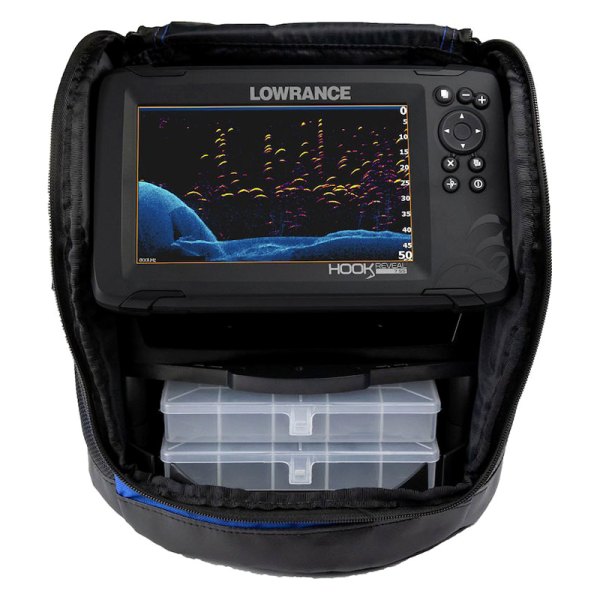 Lowrance® - HOOK Reveal 7" Fish Finder/Chartplotter with SplitShot and Ice Transducer, Navionics+ US/Canada Charts