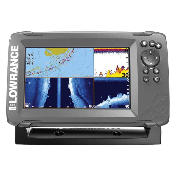 Lowrance® - HOOK² 7" Fish Finder/Chartplotter with TripleShot Transducer, C-Map Essentials US Charts