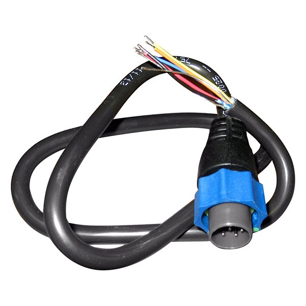 Lowrance® - Bare Wires to 7-Pin Blue Transducer Adapter Cable
