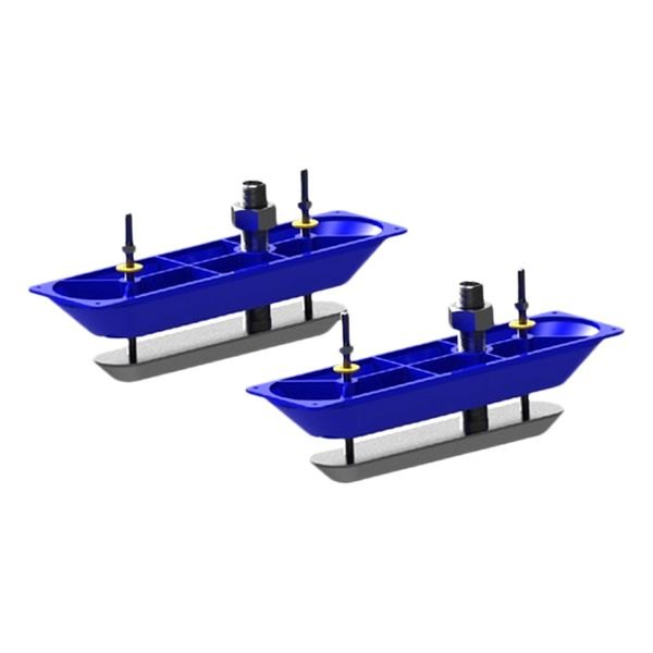 Lowrance® - StructureScan™ Stainless Steel External Thru-hull Mount Transducers with Y-Cable, Pair