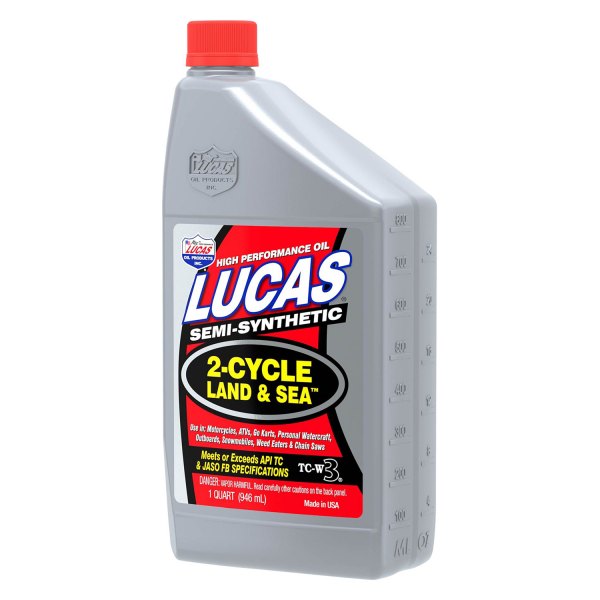 Lucas Oil® - Land & Sea™ 1 qt Semi-Synthetic 2-Stroke High Performance Engine Oil, 6 Pieces