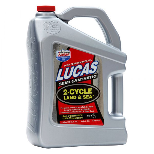 Lucas Oil® - Land & Sea™ 1 gal Semi-Synthetic 2-Stroke High Performance Engine Oil, 4 Pieces