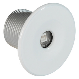 Lumitec® - Echo 1.24"D 12V DC White Stainless Steel Recessed Screw Mount LED Courtesy Light
