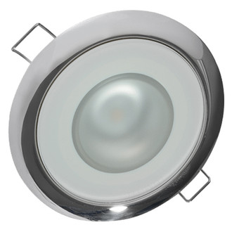 Lumitec® - Mirage 3.25"D 12V DC 300lm Warm White Dimming Recessed Spring Mount LED Courtesy Light