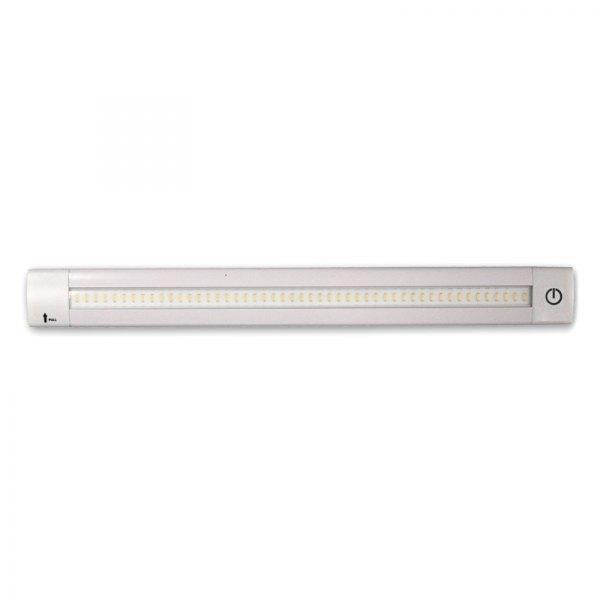 Lunasea Lighting® - Ultra Thin 12"L x 0.78"W 12V DC Cool White Surface Mount LED Light Bar with Touch Switch/Dimmer