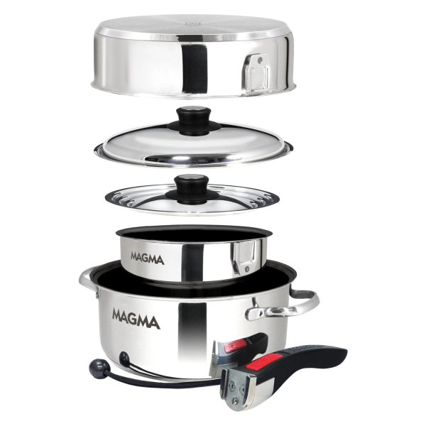 Magma® A10-363-2-IND - Nesting Silver Ceramic Coated Stainless