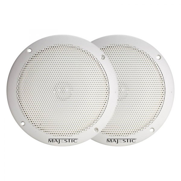 Majestic® - 30W 2-Way 4-Ohm 5" White Flush Mount Speakers, Pair