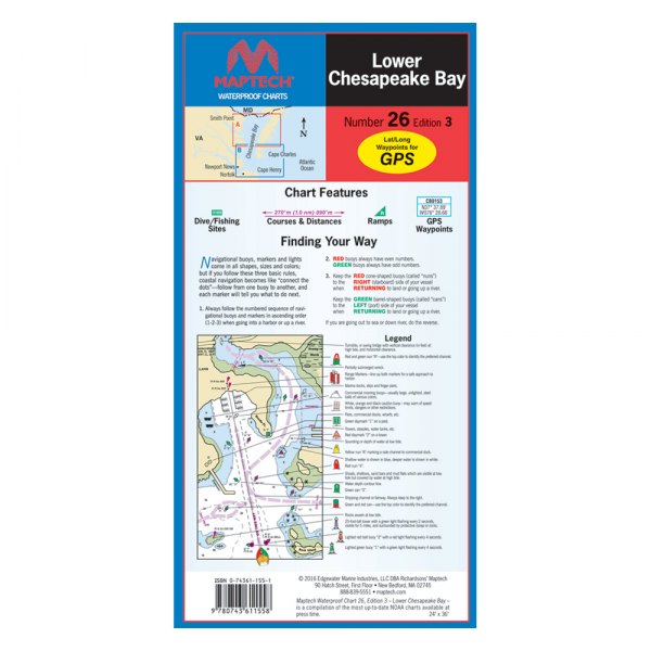 Maptech® - Lower Chesapeake Bay V3 Waterproof Chart