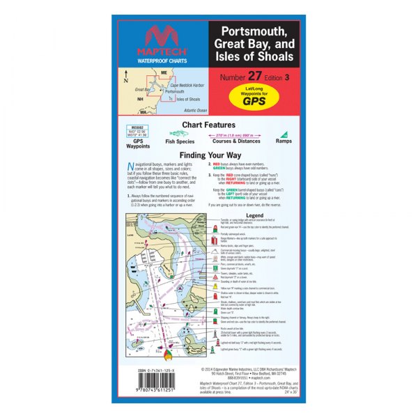 Maptech® - Portsmouth Great Bay and Isles of Shoals V3 Waterproof Chart