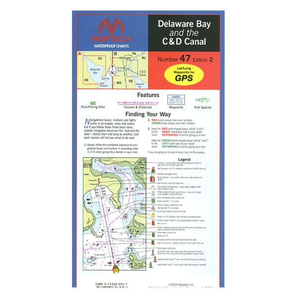 Maptech® - Delaware Bay and the C-D Canal V2 Waterproof Chart