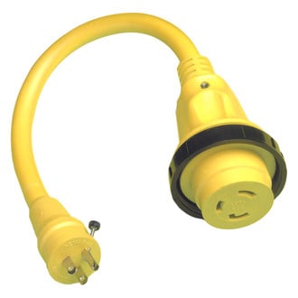 Marinco® - 30 A 125 V Female to 15 A 125 V Male Pigtail Adapter with LED Indicator