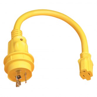 Marinco Dockside 30A to 15A Adapter with GFCI 30A Locking Plug to 15A Connector