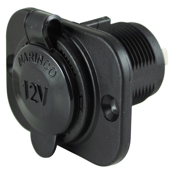 Marinco® - SeaLink™ Deluxe 15 A 12 V DC Black Power Socket with Cap