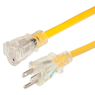 Marinco® - 15 A 14/3 50' Non-Locking Lighted Extension Cord