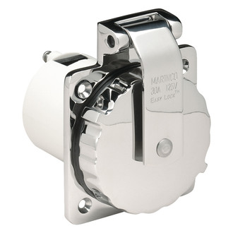 Marinco® 303SSEL-B - 30 A 125 V 3-Wire Stainless Steel Power Inlet