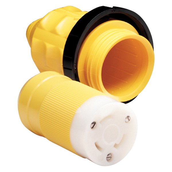 Marinco® - 30 A 125 V Yellow Female Connector with Boot