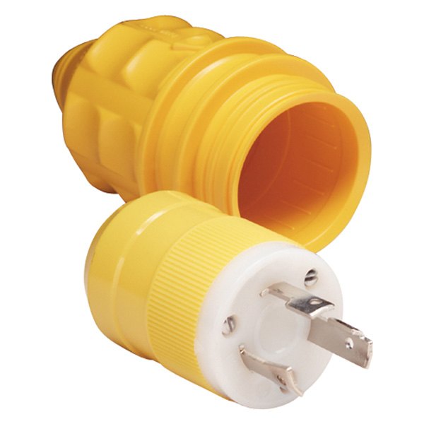 Marinco® - 30 A 125 V 2-Pole 3-Wire Yellow Male Plug & Cover