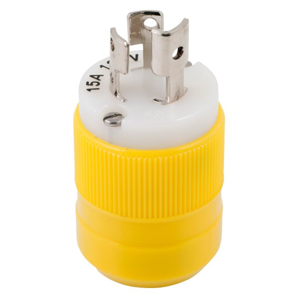 Marinco® - 15 A 125 V 2-Pole 3-Wire Yellow Locking Male Plug