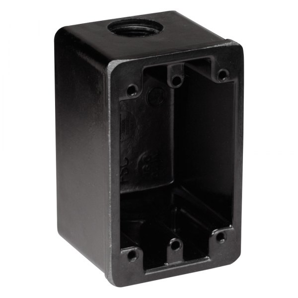 Marinco® - Black Polyester FS Box with two 3/4" K.O. Holes