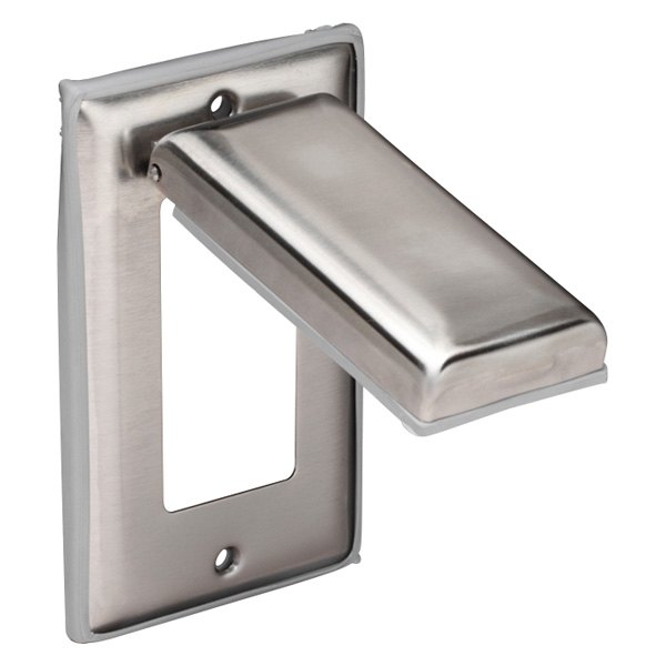 Marinco® - Stainless Steel Cover with Lift Lid for GFCI Duplex Receptacles
