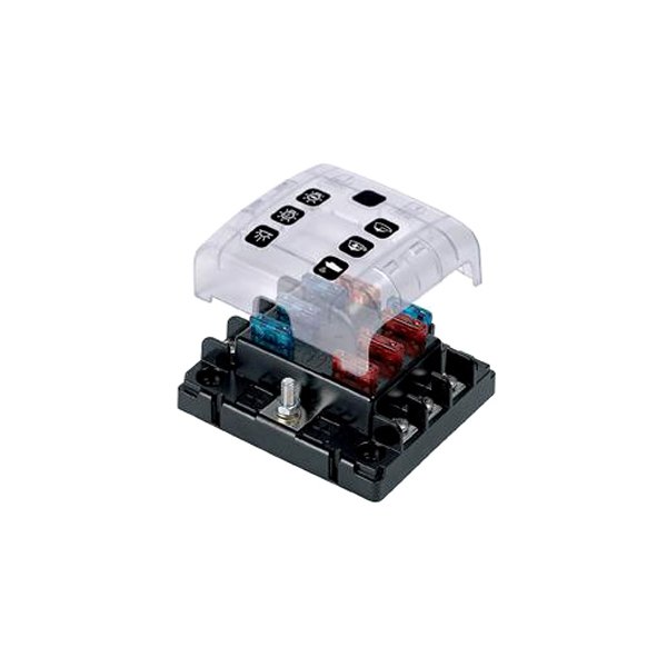 Marinco® - 100 A 6 Gang ATC Quick Connect Fuse Holder with Link & Cover