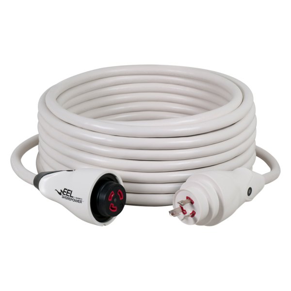 Marinco® - EEL™ 30 A 125 V 50' White Shore Power Cord