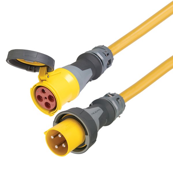 Marinco® - 100 A 125/250 V 50' Yellow 4-Wire Shore Power Extension Cordset