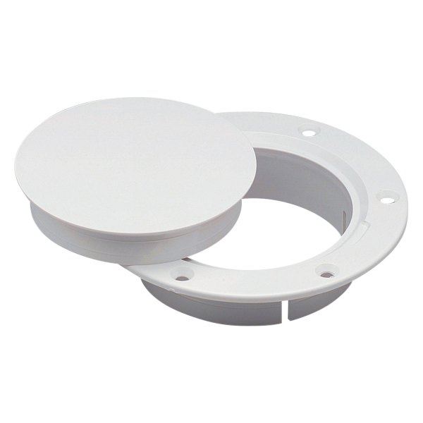 Marinco® - 4-3/4" O.D. x 4" I.D. White Snap-In Deck Plate