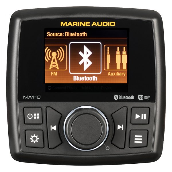 Marine Audio® - Black AM/FM/Aux/Bluetooth Stereo Receiver