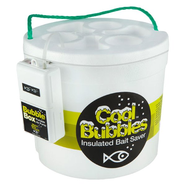Marine Metal Products® - Cool Bubbles™ 7.7 qt White Insulated Bait Bucket