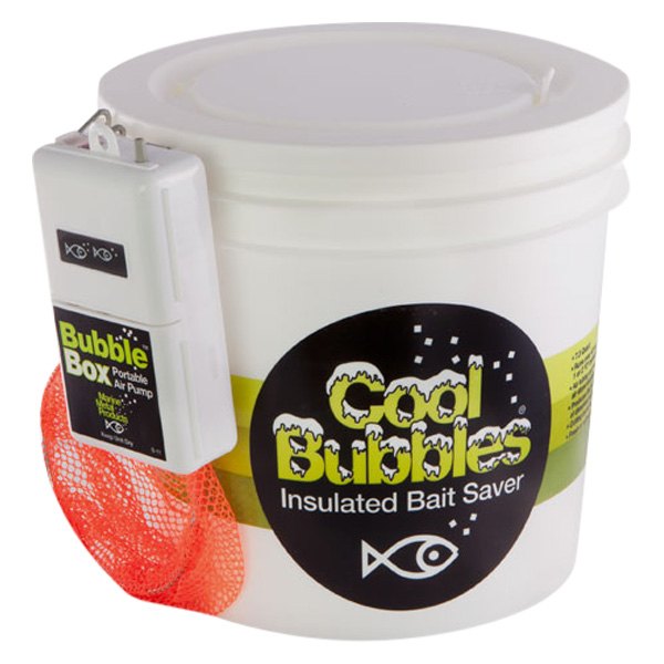 Marine Metal Products® - Cool Bubbles™ 7.3 qt White Insulated Bait Bucket