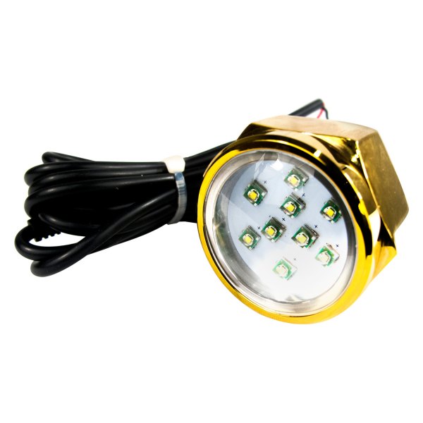 Marine Sport Lighting® - Green 1500 lm Drain Plug Thru-Hull Underwater LED Light