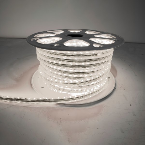 Marine Sport Lighting® - 164'L 110V AC Warm White Clear Silicone Surface Mount Pier LED Strip Light