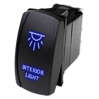 Marine Sport Lighting® MSTLS06B - 12 V DC 20 A On/Off Blue 1-Pole SPST LED Rocker Switch for Interior Lights , 5 Pieces