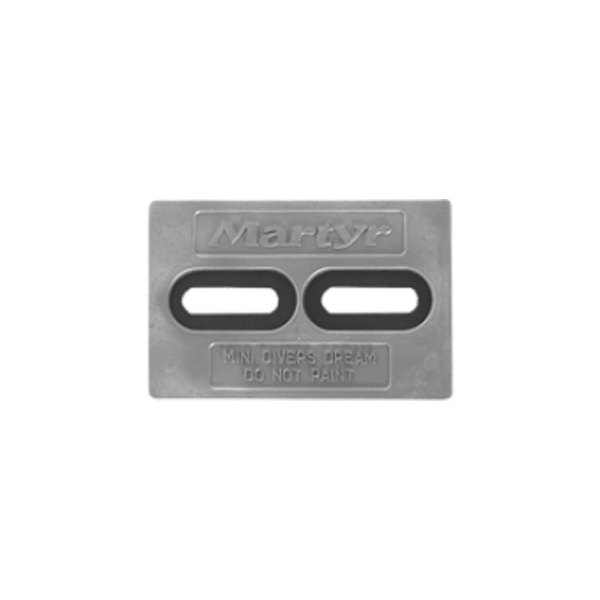 Martyr® - Diver's Dream™ 5.9" L x 3.9" W x 0.5" H Aluminum Rectangular Hull Plate Anode