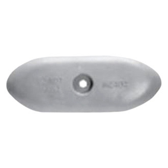 Martyr® - 8.8" L x 3.375" W x 0.75" H Zinc Oval Hull Plate Anode
