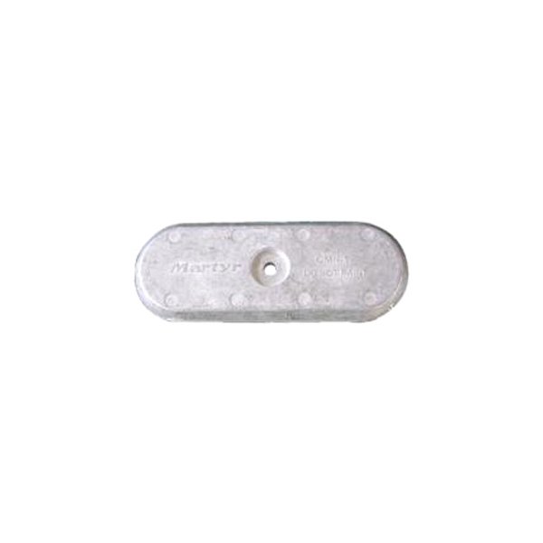 Martyr® - 8.5" L x 3.16" W x 0.5" H Aluminum Oval Hull Plate Anode