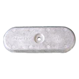 Martyr® - 8.5" L x 3.16" W x 0.5" H Aluminum Oval Hull Plate Anode
